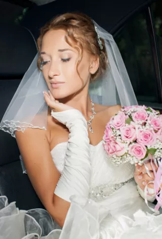 Bride In A Limo