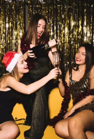 A group of friends at a bachelor party